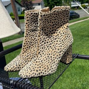 Cheetah Print Heeled Boots